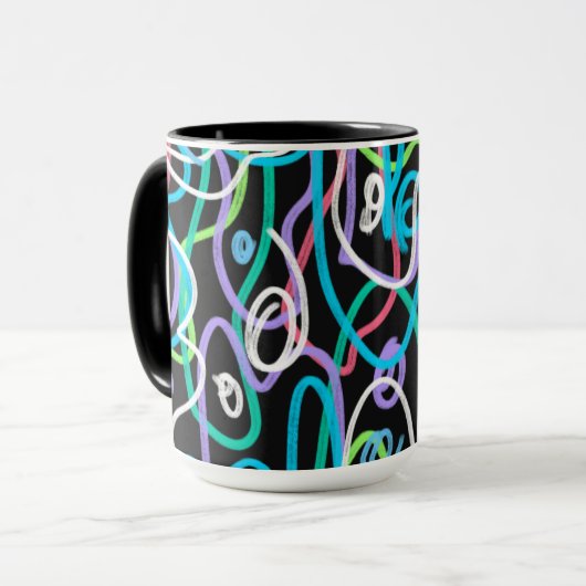 Neon Abstrakt Painting Tasse (Vorderseite Links)