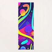 Neon Abstrakt Shape Art Yogamatte (Rückseite)