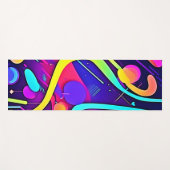 Neon Abstrakt Shape Art Yogamatte (Vorderseite (Horizontal))