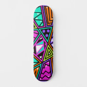 Neon abstrakt Skateboard (Vorderseite)