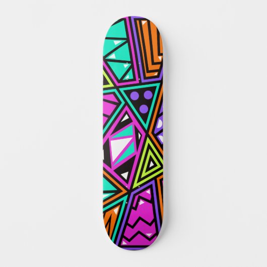 Neon abstrakt Skateboard (Vorderseite)