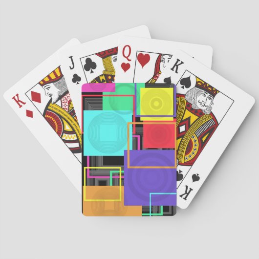 Neon abstrakt spielkarten (Rückseite)