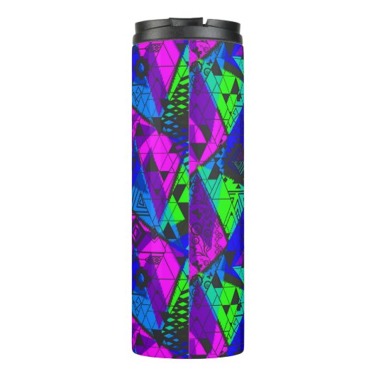 Neon abstrakt . thermosbecher (Rückseite)