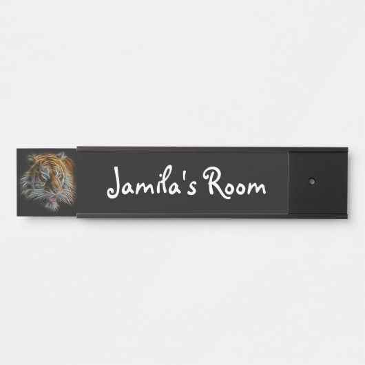 Neon Abstrakt Tiger Head Türschild (Vorderseite )