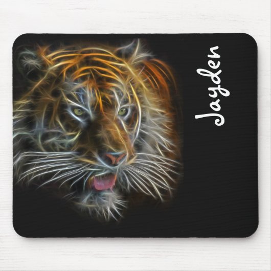 Neon Abstrakt TigerHead Mouse Pad Mousepad (Vorne)