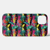 Neon Abstrakt Tropical Texture Pattern Case-Mate iPhone Hülle (Rückseite (Horizontal))