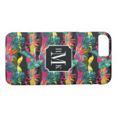 Neon Abstrakt Tropical Texture Pattern Case-Mate iPhone Hülle (Rückseite (Horizontal))