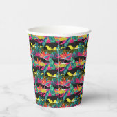 Neon Abstrakt Tropical Texture Pattern Pappbecher (Rechts)