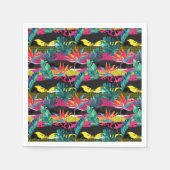 Neon Abstrakt Tropical Texture Pattern Serviette (Vorderseite)