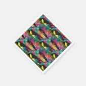Neon Abstrakt Tropical Texture Pattern Serviette (Ecke)