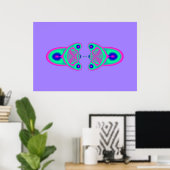 Neon-Abstrakte Formen Poster (Heimbüro)