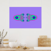 Neon-Abstrakte Formen Poster (Küche)