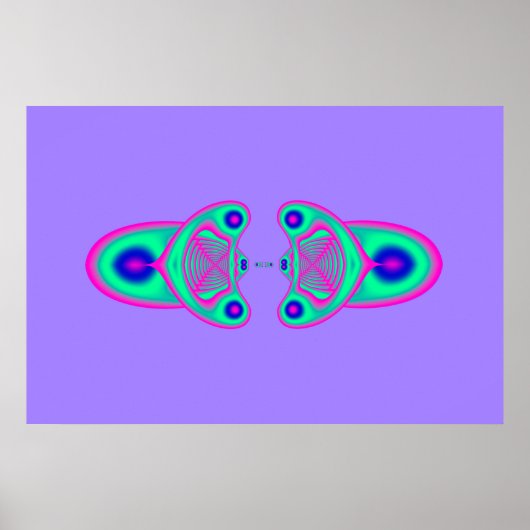 Neon-Abstrakte Formen Poster (Vorne)
