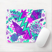 Neon-Abstrakte Formen und Muster-Mauspad Mousepad (Mit Mouse)