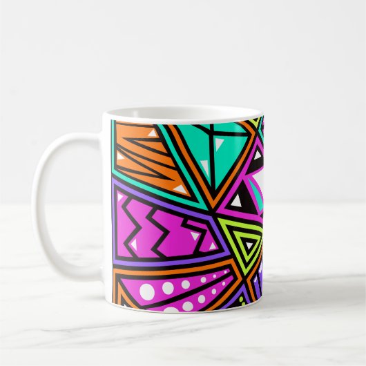 Neon abstrakte Kaffeetasse (Links)
