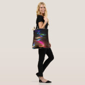 Neon-Abstrakte Lichtkunst Tasche (Am Model)
