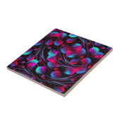 Neon Abstrakten Hot Pink Türkis Schwarz Moderne Fliese (Seite)