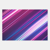 Neon-Abstraktes-Glow-Musterdesign Geschenkpapier Set (Vorderseite 2)
