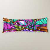 Neon abstraktes Kissen (Vorderseite)