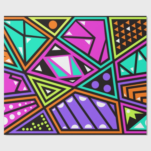 Neon abstraktes Packpapier (Flach)