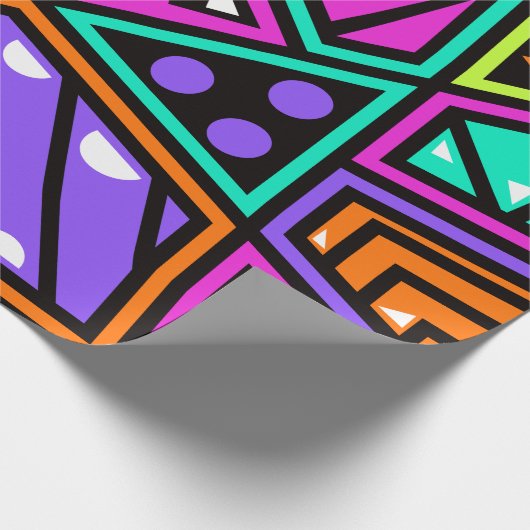 Neon abstraktes Packpapier (Ecke)