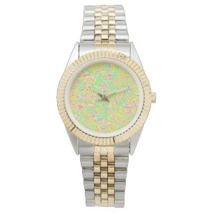 Neon Acid Trip Marmor  Armbanduhr