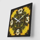 Neon Acrylic Wall Clock Quadratische Wanduhr (Winkel)
