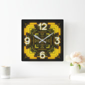Neon Acrylic Wall Clock Quadratische Wanduhr (Zuhause)