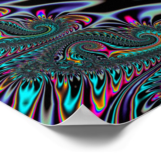 Neon Aesthetic Spiral Poster (Ecke)