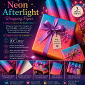 Neon Afterlight Geschenkpapier Set