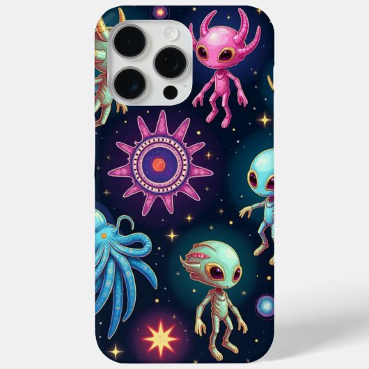 Neon Alien Creatures iPhone/iPad Case  (Rückseite)