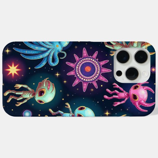 Neon Alien Creatures iPhone/iPad Case  (Rückseite (Horizontal))