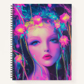 Neon Alien Goddess  Notizblock (Vorderseite)