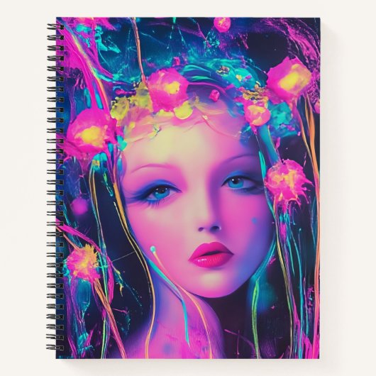 Neon Alien Goddess  Notizblock (Vorderseite)