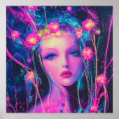 Neon Alien Goddess Poster (Vorne)