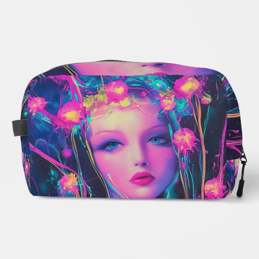 Neon Alien Goddess Waschbeutel (Vorderseite)