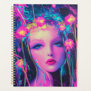 Neon-Alien-Göttin Planer