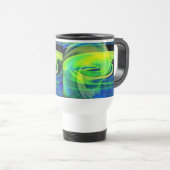 Neon Alien Landscape Abstrakt Reisebecher (VorderseiteRechts)