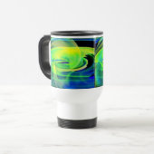 Neon Alien Landscape Abstrakt Reisebecher (Vorderseite Links)