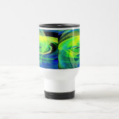 Neon Alien Landscape Abstrakt Reisebecher (Mittel)