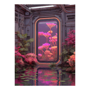 Neon-Alien-Treibhaus-Pod Fotodruck