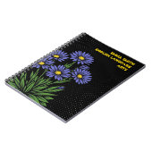 Neon Alpine Aster Pop-Art Notizblock (Linke Seite)