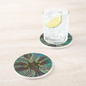 Neon Amaryllis Sandstein Untersetzer (Seite)