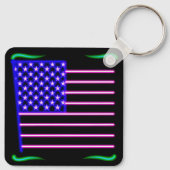 Neon American Flag Schlüsselanhänger (Rückseite)