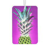 Neon Ananas farbenfrohe tropische Früchte Hawaii Autolufterfrischer (Rückseite)