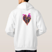 Neon Anatomic Heart Hoodie | Botanisch-künstlerisc (Rückseite)