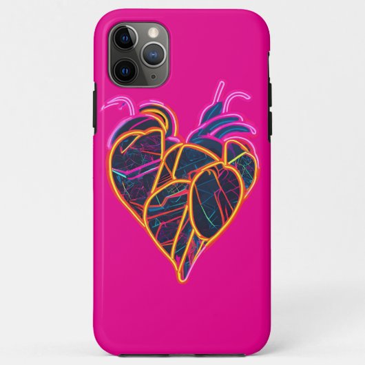 Neon Anatomic Heart Hoodie | Botanisch-künstlerisc Case-Mate iPhone Hülle (Rückseite)