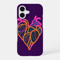 Neon Anatomic Heart Hoodie | Botanisch-künstlerisc