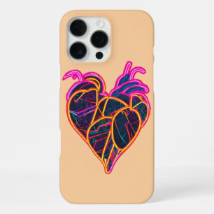 Neon Anatomic Heart Hoodie   Botanisch-künstlerisc iPhone 16 Pro Max Hülle