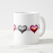 Neon Anatomical Heart iPhone / iPad case Jumbo-Tasse (Vorderseite Rechts)